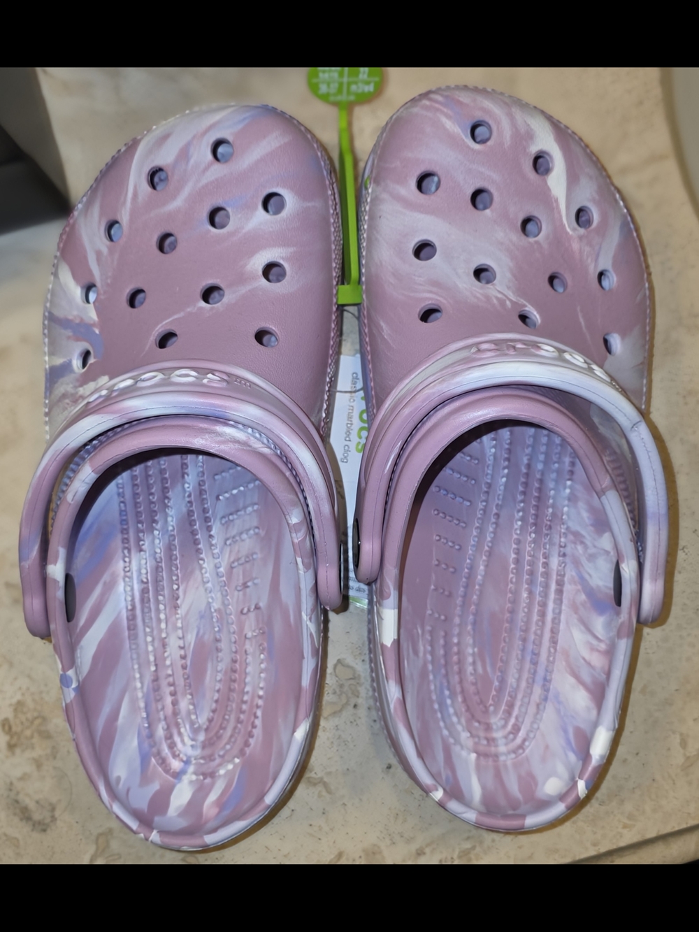 Kids Marbled Pink Comfort Clogs